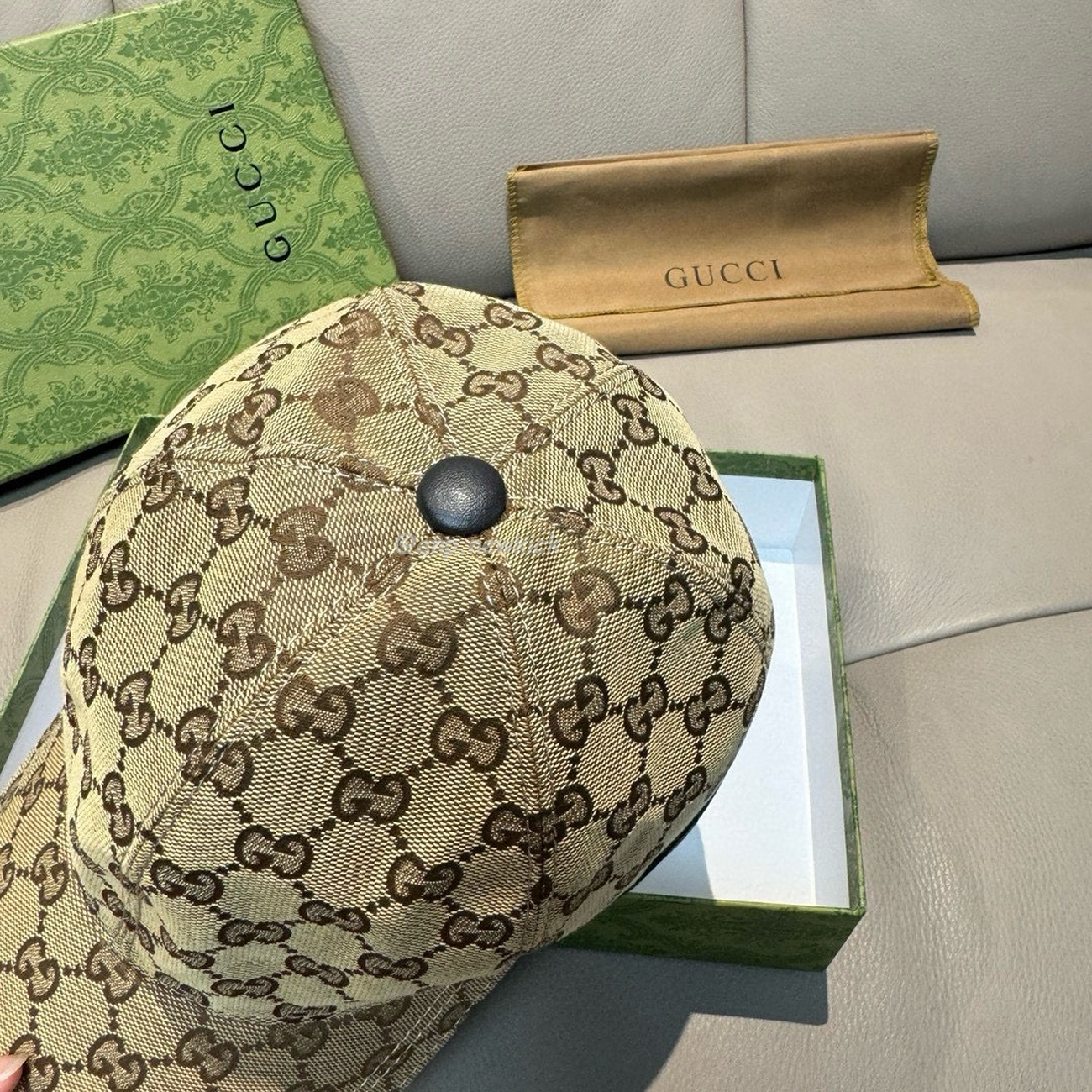 Gucci Gg Canvas Baseball Hat With Web (6) - www.newkick.vip